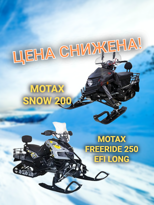 Снегоходы MOTAX: зима станет ещё ярче — цены снижены!